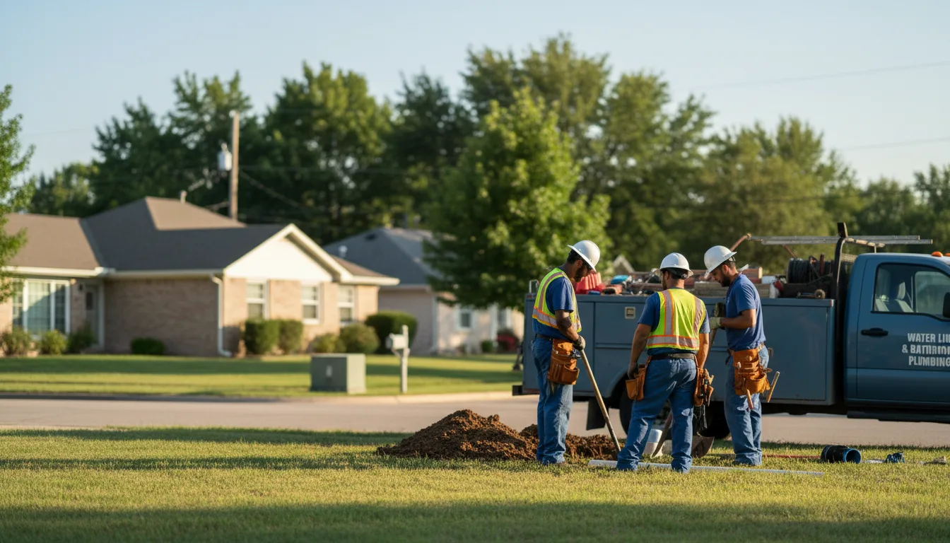 Residential water line and bathroom plumbing service in Stafford, NY